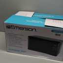 Emerson MW7302B Compact Countertop Microwave Oven with Touch Control, LED Display, 700W, 10 Power Levels, 6 Auto Menus, Glass Turntable and Child Safe Lock, 0.7 Cu., Ft. Black