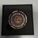 DND Dice Set with Mini Roulette Wheel – Metal D20 Roulette Dice Spinner | Unique DND Gift Set with Case for RPG & Table Games(Copper)