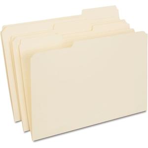 Staples Reinforced File Folders, Legal Size, 1/3Cut Tabs, Assorted Positions, Manila, HeavyDuty Paper Stock, 100/Pack