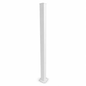MOUNTWEST Aluminum Deck Railing Post, 42" White Top Mount Railing Post, 2.25" x 2.25" Powder-Coated Post for Deck, Porch, Patio, Fence & Outdoor Railings