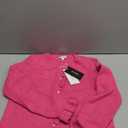 Saodimallsu Womens Ruffle Cardigan Sweaters Button Up Crew Neck Long Sleeve Cropped Sweater Cute Soft Knit Tops M