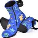 3mm Neoprene Wetsuit Socks, Kids Water Socks Keep Warm Toddler Anti-Slip Anti-Scald Swimming Sock for Water Sports Diving Snorkeling Size 9-10 Toddler
