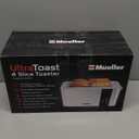 Mueller UltraToast Full Stainless Steel Toaster 4 Slice, Long Extra-Wide Slots for Bagels and Waffles, 6 Browning Levels, LED Display, Cancel/Defrost/Reheat Functions & Removable Tray, Kitchen Gadgets