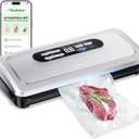 Vacuum Sealer Machine with AirLock ProSeal System, 10-in-1 Vacuum Sealer for Food, Dry & Moist Modes, Compact Design, Built-in Cutter & Roll Storage, Stainless Steel