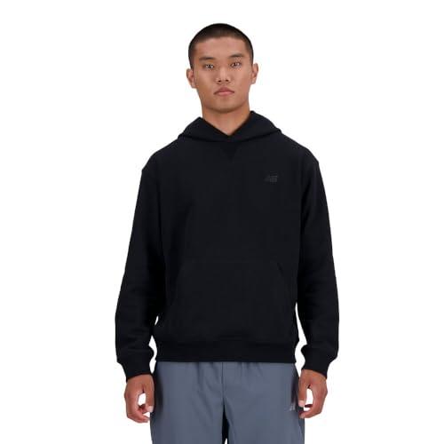 New Balance Men's Athletics French Terry Hoodie, Black, Large