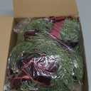 12 Christmas Kitchen Cabinet Wreaths with Velvet Ribbon Bell Mini Christmas Hanging Cabinet Doors Wreath Decorative for Farmhouse Kitchen Window Holiday (Red)