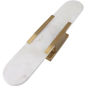 Hyuduo Modern Marble Wall Sconces Elegant Frosted LED Wall Mount Lamp with G4 Base for Living Room Corridor Hotel Bathroom Iron Marble