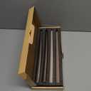 Viyffo Taper Candles 12 Inch 4 Pack Brown, 9 Hour Burn Unscented Dripless & Smokeless Decorative Candles for Dinner, Wedding & Home Decor