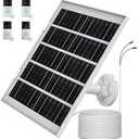 8W Solar Panel Charger Compatible with Ring Video Doorbell 3/3 Plus/4, Battery Video Doorbell Plus, Doorbell 2K Camera, 13ft Waterproof Charging Cable, 360°Adjustable Mount