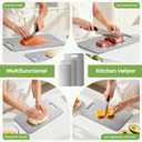 Titanium Cutting Board Set of 3, Titanium Cutting Boards for Kitchen, 100% Double-Sided Titanium Cutting Boards, Separate Raw and Cooked Food Areas, Non-Toxic, Dishwasher Safe (S+ M + L)