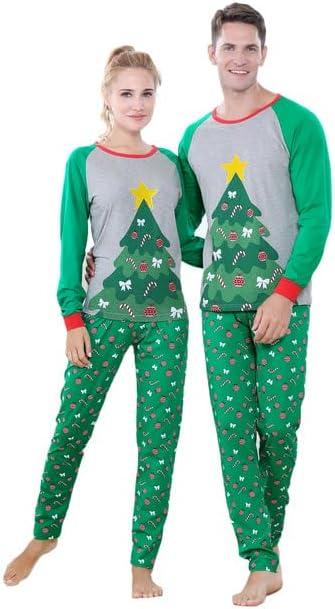 Benaive Matching Family Christmas Pajamas Holiday Pjs for Women Men Sleepwear (Small, Greentree, 1 Piece)