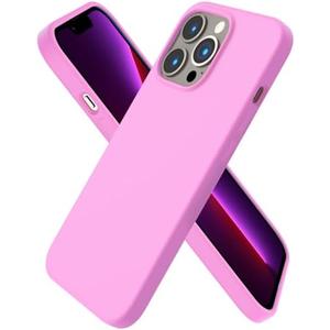 ORNARTO Compatible with iPhone 13 Pro Case 6.1, Slim Liquid Silicone 3 Layers Full Covered Soft Gel Rubber Case Cover 6.1 inch-Cherry Blossom