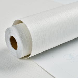 Haimin Grasscloth Wallpaper Peel and Stick 20.9in X 393in Fabric Contact Paper Wall Paper Textured Wallpaper Vertical Stripes Look Self-Adhesive Thick Vinyl Embossed (Beige and White)