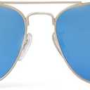 ADE WU Small Polarized Aviator Sunglasses for Women Men Classic Small Gold Square Aviators Shades