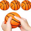 Syhood 4 Pcs 4 Inch Basketball Foam Stress Balls Basketball Squeeze Pressure Anxiety Relief Ball for Sports Party Favors