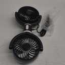 Car Fan USB Powered for Baby: Dual Car Cooling Fans for Backseat 3 Speed Separate Controlled Quiet Brushless Motor 360 Rotatable 5V Rear Seat Air Circulation for Vehicle Van Truck SUV RV(USB Plug) (Black+Gray)