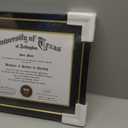 FramePro 11x14 Diploma Frame with Black over Gold Mat, 14x17 Certificate Frame, Real Wood with Gold Trim, Black Frame with Arcylic