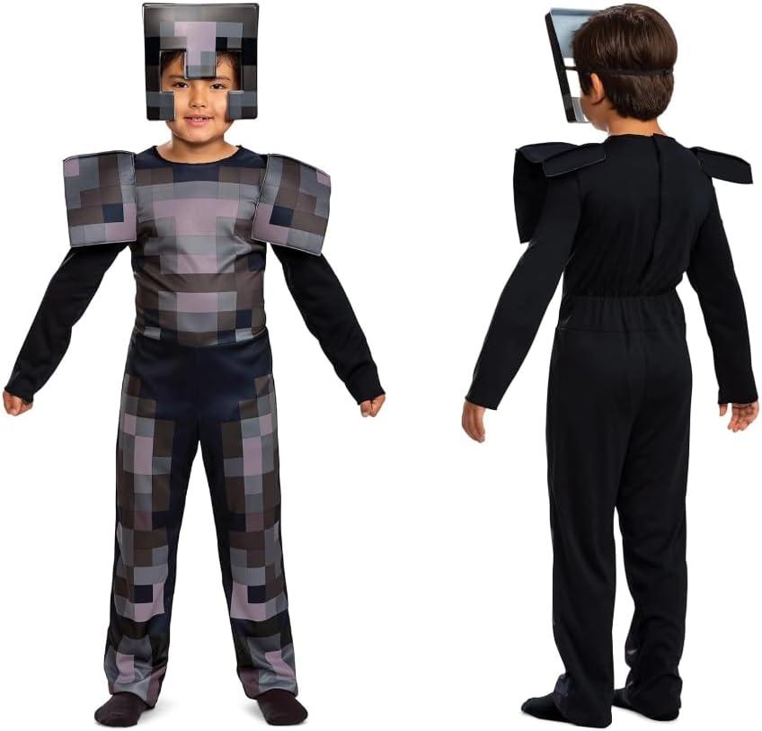 Minecraft Costume, Official Nether Armor Outfit for Kids Minecraft Costume (Large (10-12)