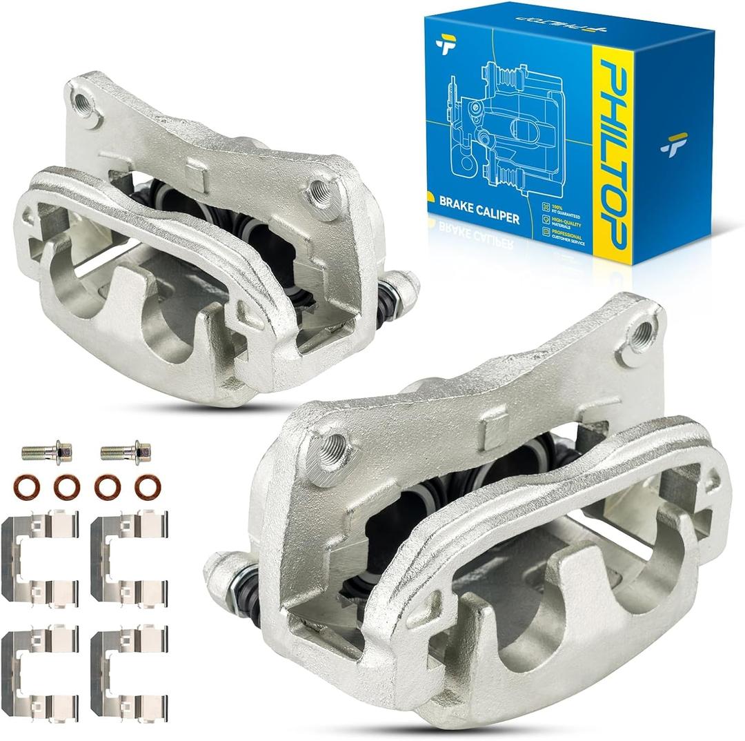 PHILTOP 19B2683B 19B2682B Front Disc Brake Caliper Assembly Fit Subaru 2003-2018 Forester, 2002-2014 Outback, 2013-2015 XV Crosstrek, Crosstrek, Legacy, Saab 9-2X, 2PCS Front Driver and Passenger Side