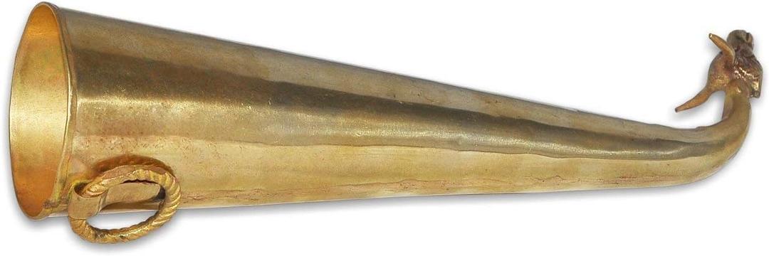 Brass Gaumukhi Shringi for Hindu Puja