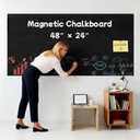 Magnetic Chalkboard 48"x24" Peel & Stick Self-Adhesive Board with 6 Chalk, 5 Liquid Markers, Magnets, Classic Matte Surface for Restaurant Menu, Office Schedule & Home Display