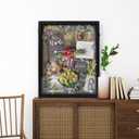 GraduationMall 16x20 Wood Shadow Box Frame Glass Door Display Case with Linen Back and 6 Stick Pins,1.5 inches Interior Depth,Ideal for Memorabilia Pictures Flowers Medals Tickets Rustic Black