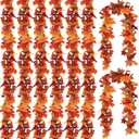 CQURE 8 Pack Fall Leaf Garland, Hanging Fall Vines Autumn Garland Artificial Maple Fall Leaves Thanksgiving Decor for Home Wedding Fireplace Party (47.2Ft)