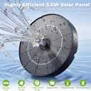 AISITIN 3.5W Solar Fountain for Bird Bath Upgraded 2026, Solar Water Fountain Kit with 3 Fixed Bracket & Multiple Nozzles & Storage Interface for Bird Bath, Garden, Courtyard, Pond, Pool and Outdoor
