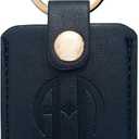 Leather Keys Sleeve for Broken Car Key Loop Replacement - Cute Keychain Cover - Protector, Holder for Men & Women (Large-black03)