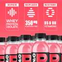 Protein2o Hydration Drink - 2-in-1 Liquid Clear Whey Protein Isolate and Electrolyte Drink - 20g Protein, Vitamins B5, B6 - Post-Workout Recovery - 16.9 Fl Oz - 12 Count Strawberry Watermelon