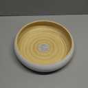 LEXA 12" Handmade White Bamboo Wooden Fruit Bowl for Kitchen Counter - 130 oz Lightweight Large Bamboo Wood Salad Bowl