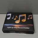 Now Playing Vinyl Record Stand with Adjustable Brightness, 5mm Acrylic & Wood Base Desktop Holder for 12" Vinyls, Gift for Music Lovers (Warm White-Desktop)