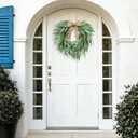20" Heart-Shaped Artificial Eucalyptus Wreath - Eco-Friendly Lifelike Foliage, Small Florals & Burlap Bow | Spring Summer Farmhouse Decor, Year-Round for Front Door, Wall, Wedding Arch, Indoor Outdoor