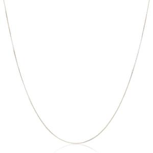 Amazon Essentials Sterling Yellow Gold or Silver Thin 0.8mm Box Chain Necklace