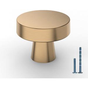 10 Pack Kitchen Cabinet Knob Champagne Bronze Round Dresser Knobs Gold Drawer Knobs Kitchen Cabinet Hardware Knobs for Dresser Drawers