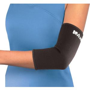 MUELLER Sports Medicine Elbow Compression Sleeve, Elbow Brace for Pain Relief for Men and Women, For Tennis, Golf, Painting, Factory-Line Work, and More, Black, Medium