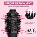 Hair Dryer Brush Blow Dryer Brush in One, Upgraded 4 in 1 Hair Dryer and Styler Volumizer with Negative Ion Anti-frizz Ceramic Titanium Barrel Hot Air Hair Straightener Brush