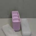 Hushee 25 Pack 17 oz Small Meal Prep Containers with 3 Compartments Snack Containers with Lid Disposable Plastic Bento Box Travel Lunch Food Boxes Stackable for Office Picnic (Purple)