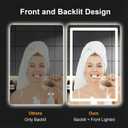 AMOISE LED Bathroom Vanity Mirror with Light, 30"x20" Led Bathroom Vanity Mirror with Light for Wall, Anti-Fog, Dimmable 3 Colors, Memory Function, Backlit and Front Lit, Plug-in/Hardwired