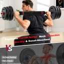 Adjustable Dumbbells, 45lbs Free Weight Set with Connector,5 in1 Dumbbells Set Used as Barbell,Kettlebells,Push up Stand,Fitness Exercises for Home Gym Suitable Men/Women
