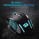Redragon M913 MAX Wireless Gaming Mouse, 26000 DPI MMO Optical Mouse with 16 Programmable Buttons, BT & 2.4G Wireless, Software Supports DIY Keybinds