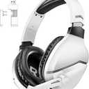 WolfLawS Wireless Gaming Headset with Noise Canceling Microphone for PS5, PC, PS4, 2.4G/Bluetooth Gaming Headphones with USB and Typec Connector, Wired Mode for Controller Gamecube