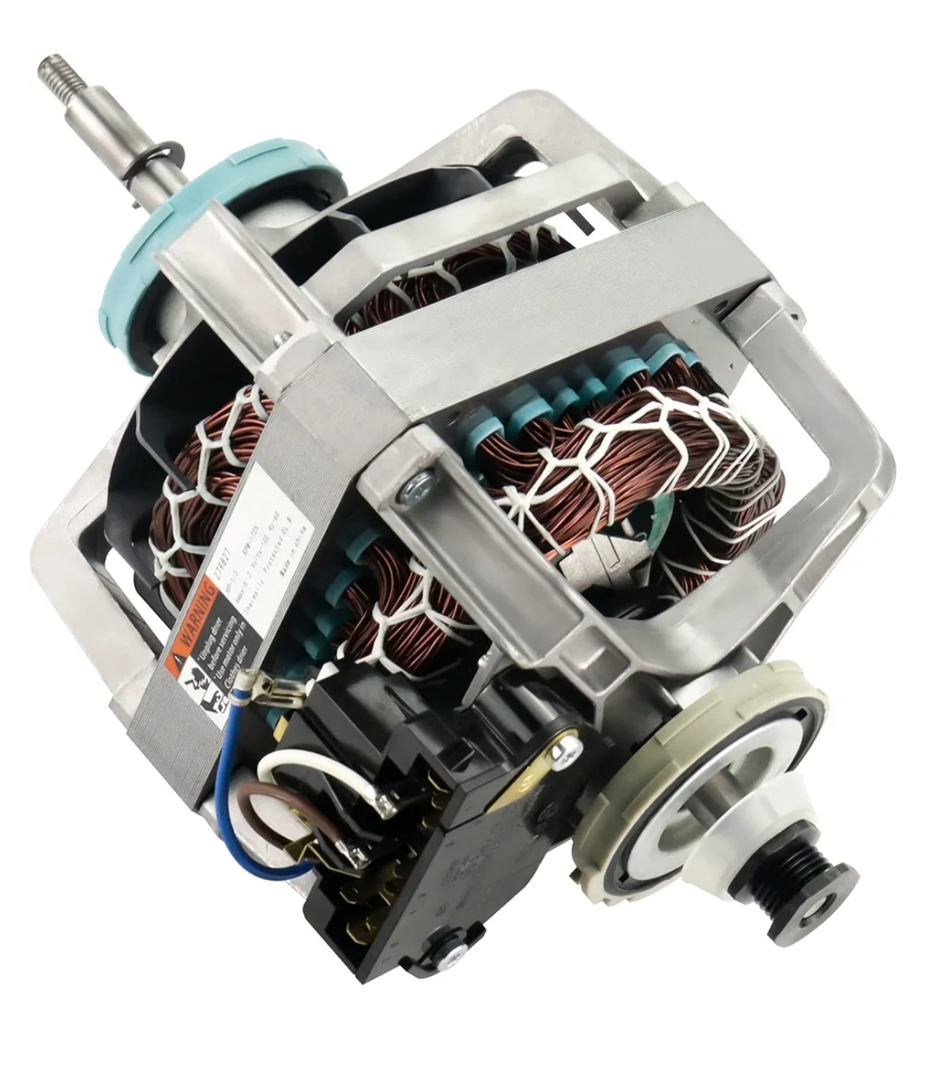 0EM 279827 Dryer Drive Motor with Pulley (Upgraded Blower Shaft Length) by puxyblue - Compatible with MayTag Kitchenaid Kenmore Whirlpool Dryer Motor Replaces AP3094245, EAP334304, PS334304,W10194250