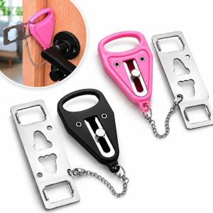 Portable Door Lock 2Pack Extra Lock for Additional Privacy and Safety in Home, Hotel and Apartment, Prevent Unauthorized Entry, Protect Family Security in Traveling, Bedroom, AirBNB