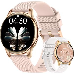 Smartwatch for Android Phones/iPhone (Pink), 1.3" Fitness Tracker Watch with Heart Rate/Sleep Monitor/Spo2/100+ Sports/Bluetooth Call/DIY Watch Face, Smart Watches for Women Men,