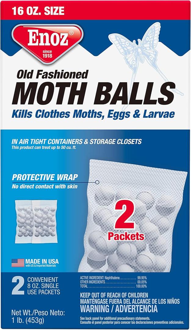 Enoz Old Fashioned Moth Balls, 16 Ounce