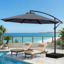 NEWBULIG 10FT Patio Umbrella, Offset Cantilever Outdoor Patio Table Umbrella, UV Protection, Fade Resistant Fabric, Easy Tilt Adjustment for Pool, Deck, Garden, Backyard, 