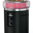 Ninja Fireside360 Outdoor Heater & Fire Pit | 3 Modes: Flame, Heat, Flame & Heat | Portable for Patio, Deck, Camping, Beach | Easy Control Smokeless Flames | Push to Start Ignition | Black | OF101BK