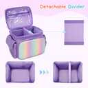 Carrying Case Compatible with Tonies, Storage Bag Organizer for Audio Player Starter Set, Figures, Headphones, Charging Station, Accessories, with Shoulder Strap and Handle, Purple (Case Only)