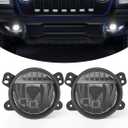 Kiwi Master OEM Style LED Fog Lights for Jeep Gladiator 2018-2026 Jeep Wrangler JL (Not fits JL Sport Bumper), OEM Replacement 82215163, Waterproof Bumper Lamps Assembly Kit, Pair